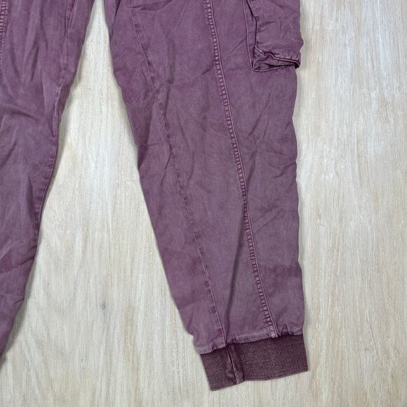 Anthropologie Mauve Cargo Pull On Urban Explorer Casual Jogger Pants Medium TALL - Picture 4 of 15